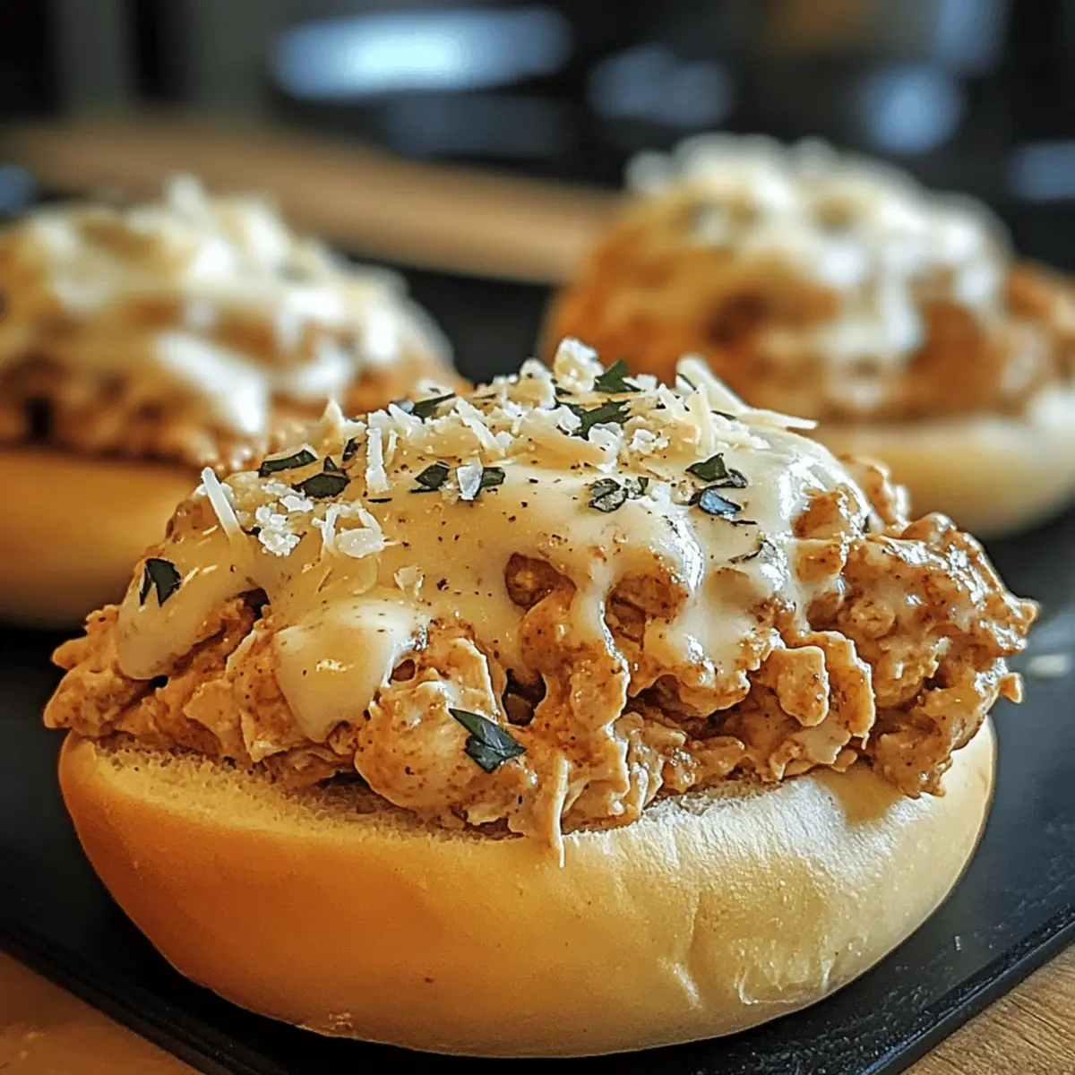 Poulet Alfredo Sloppy Joes : Comfort Food Crémeux