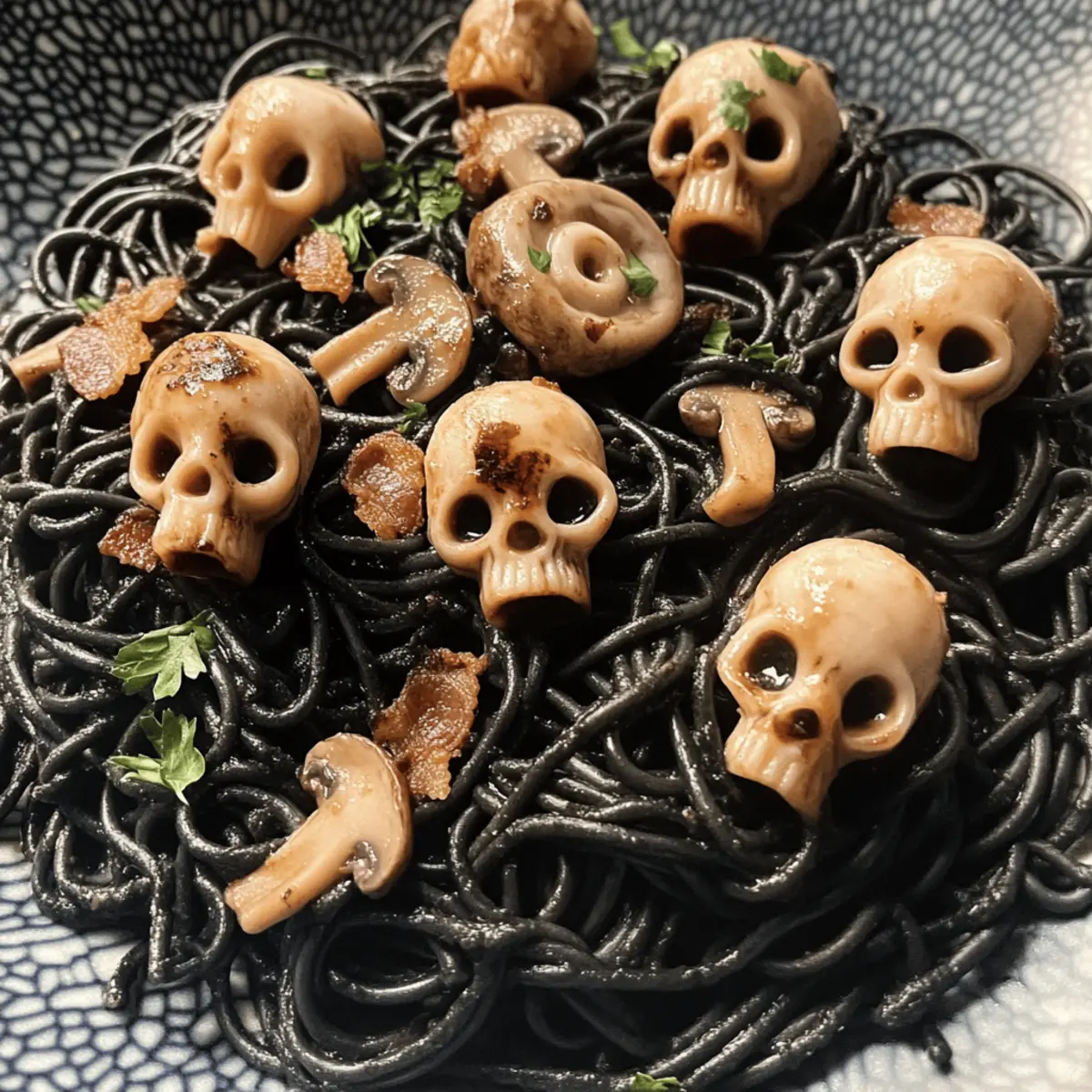 Champignons Crânes Pâtes Effrayantes pour Halloween