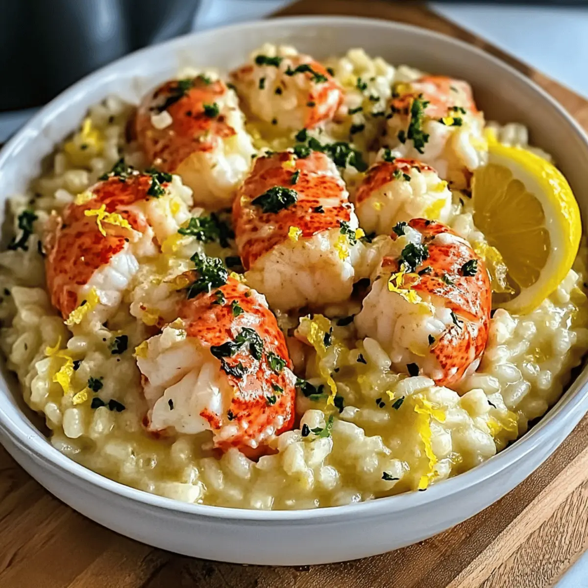 Risotto au homard au beurre de citron irrésistible