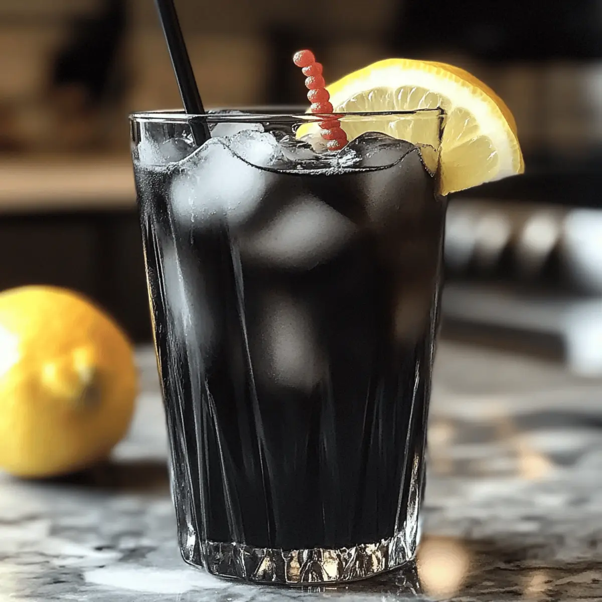 Limonade noire ensorcelante pour Halloween