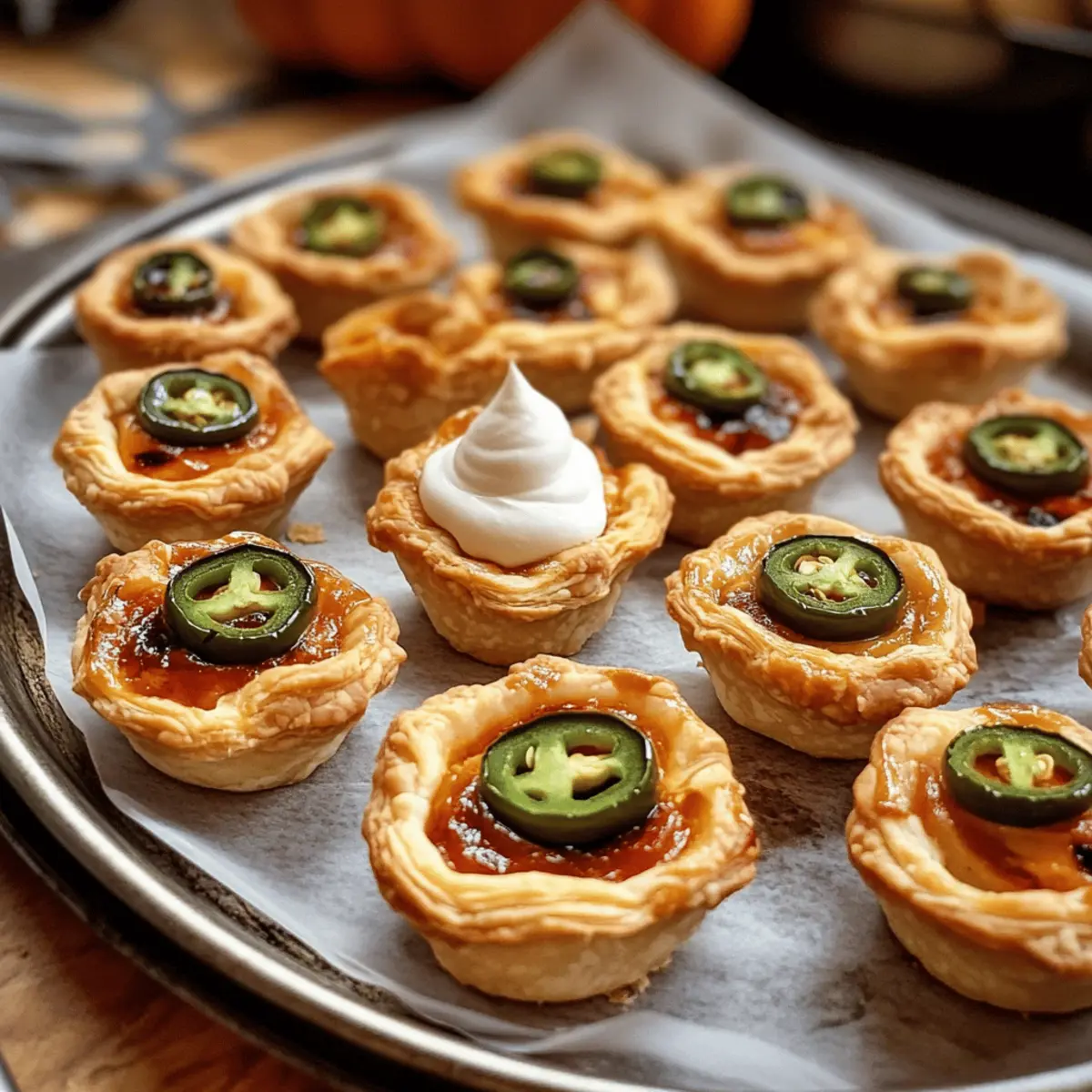Tartes aux boules de jalapeño pour Halloween