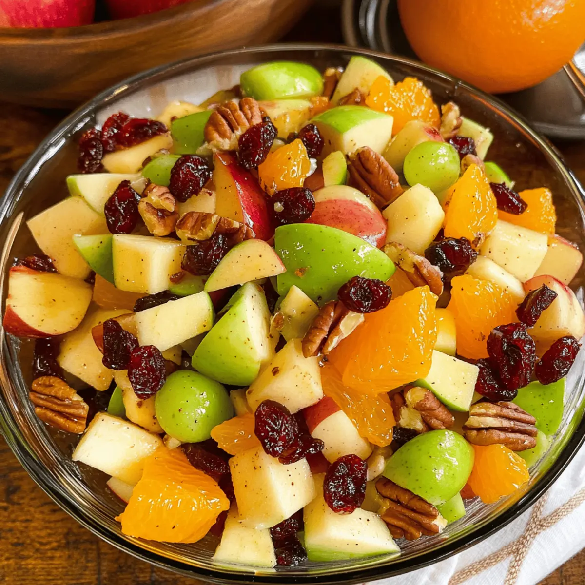 Salade de fruits d’automne colorée et savoureuse