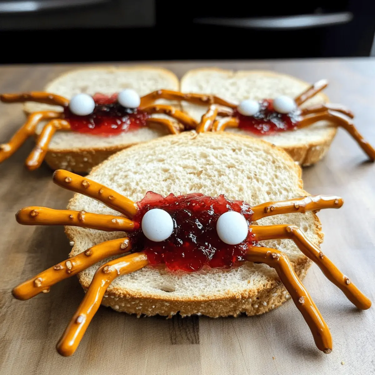 Sandwichs de araignées effrayantes pour Halloween