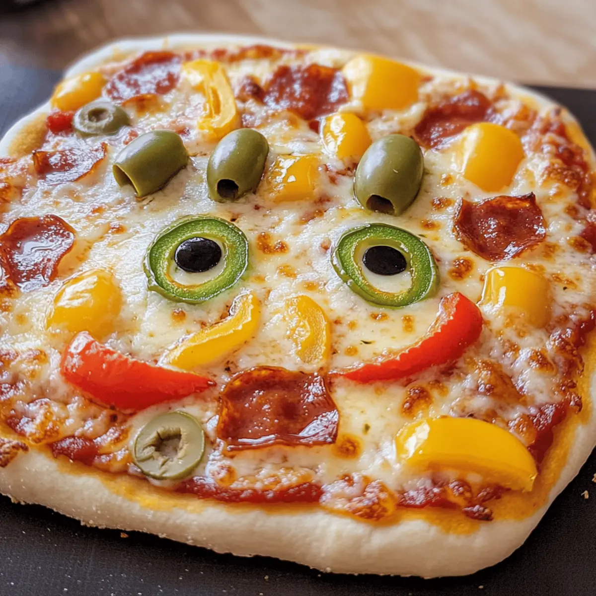 Visage de Monstre Pizza Amusez-vous en Cuisinant