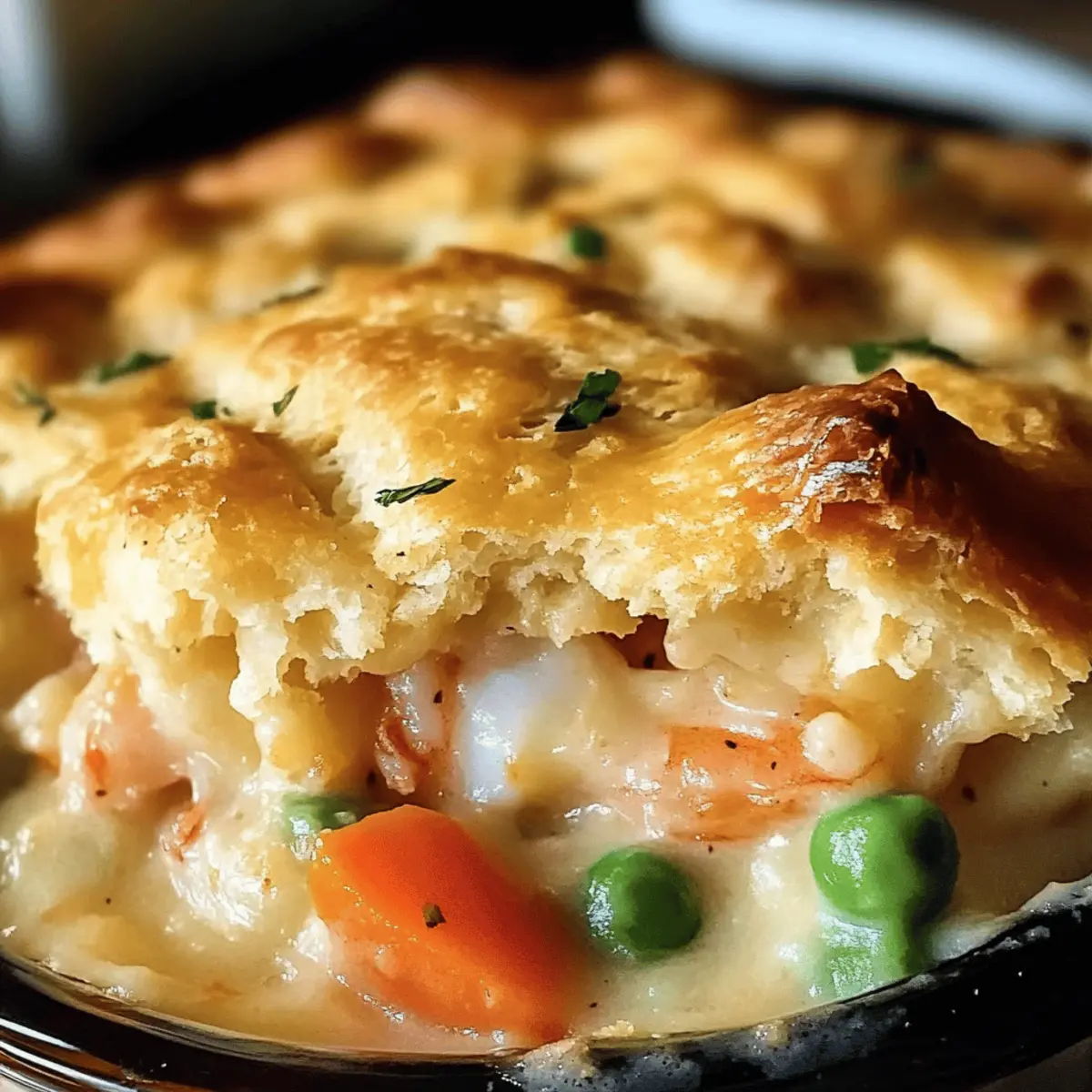 Tarte de fruits de mer aux biscuits Cheddar Bay délicieux
