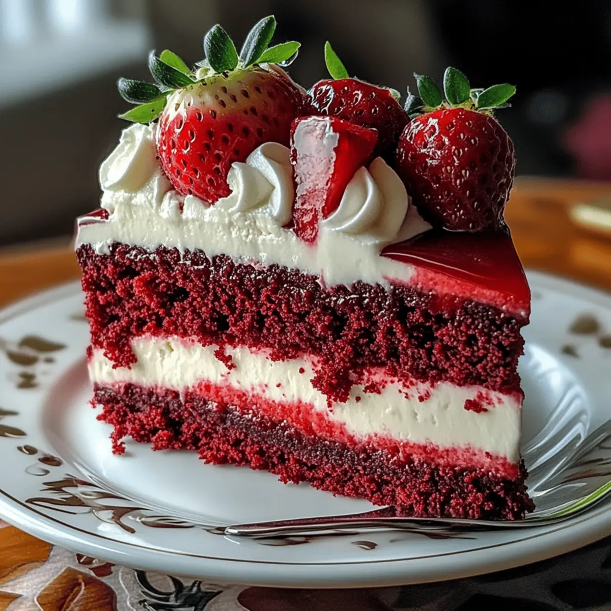 Tarte au fromage à la fraise Red Velvet délicieuse