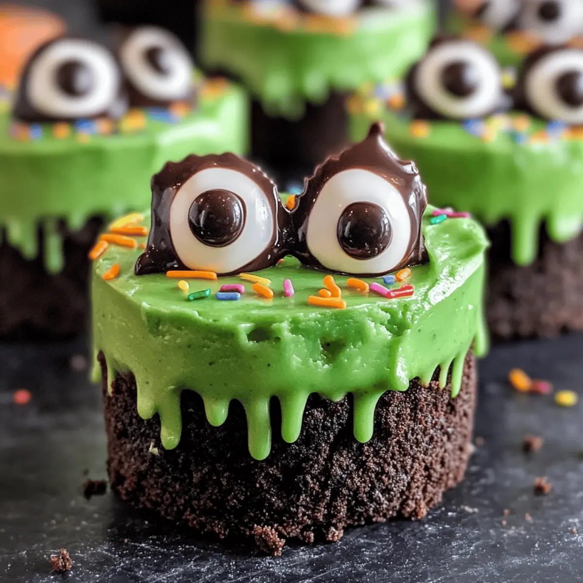 Mini cheesecakes Frankenstein: un dessert d'Halloween amusant