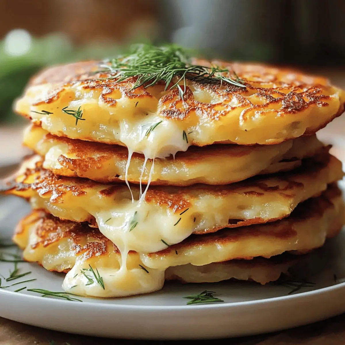 Crêpes de pommes de terre et d’oignons au fromage croustillantes