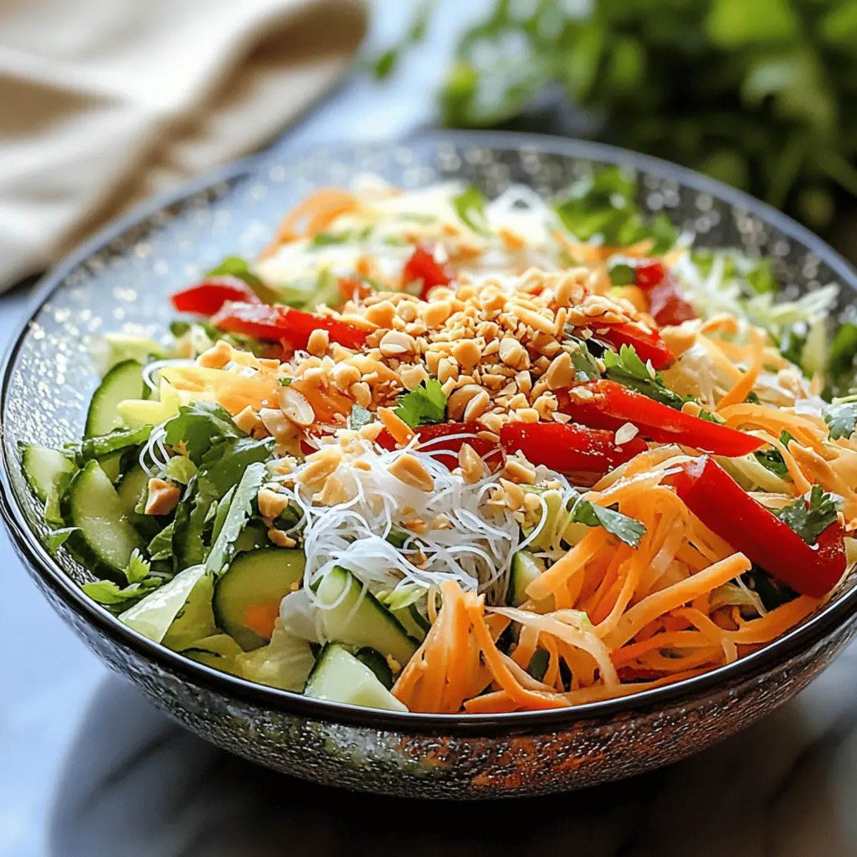 Salade de rouleaux de printemps épicée au gingembre