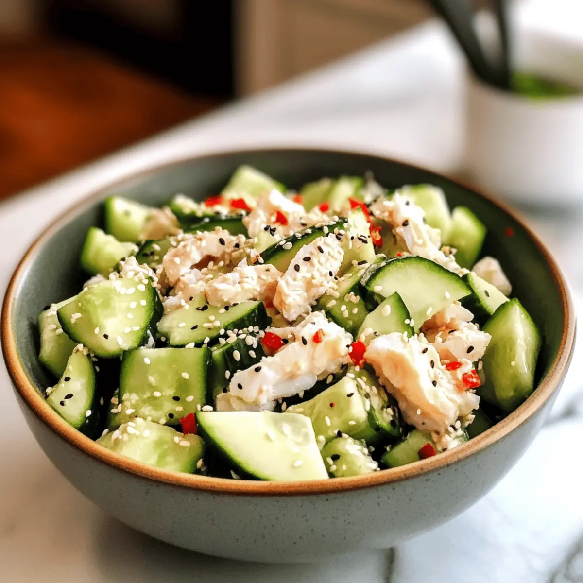 Salade de concombre de rouleau californien facile