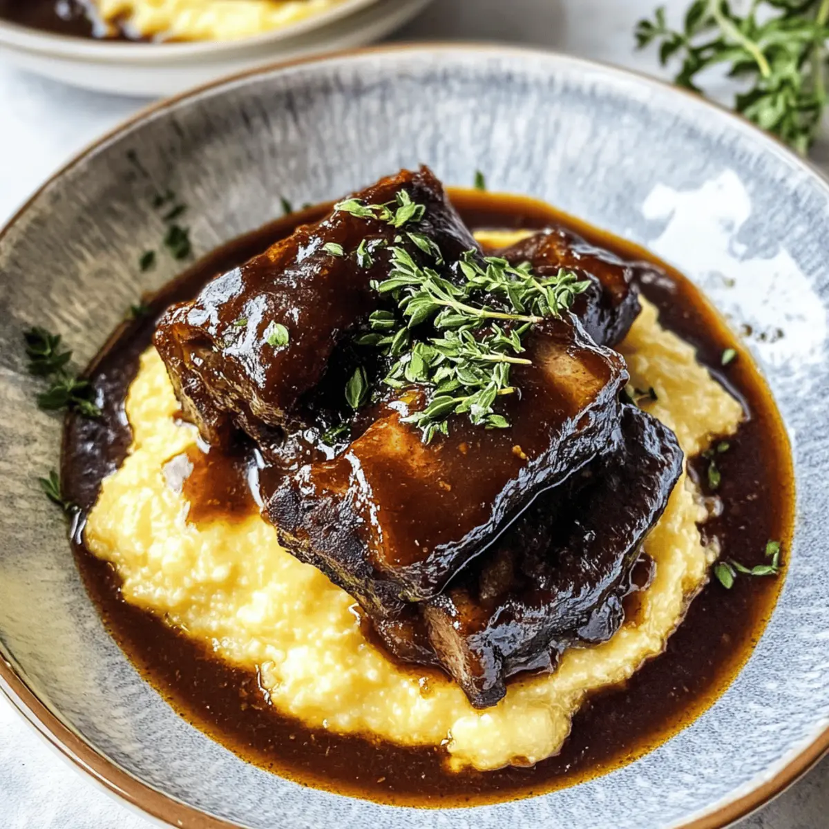 Côtes de bœuf braisées au vin rouge réconfortantes