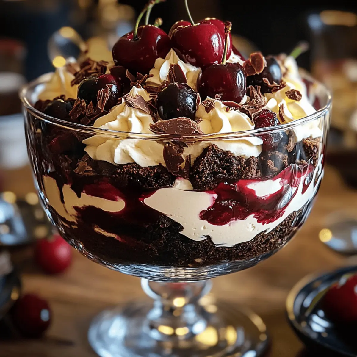 Trifle de la Forêt-Noire : Délice Festif Sans Cuisson