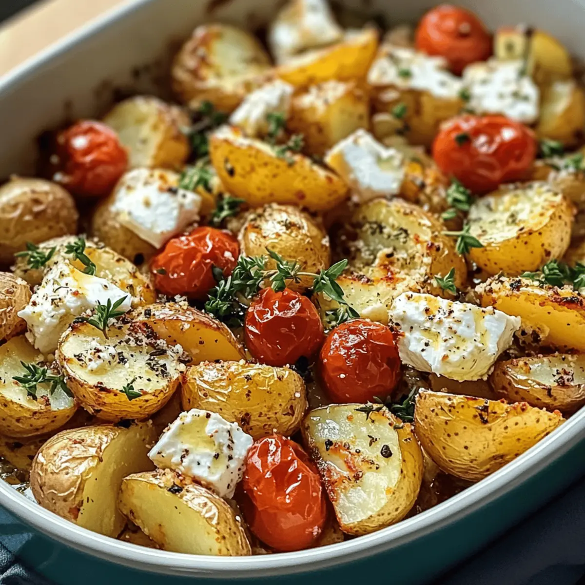 Pommes de terre au feta cuites au four faciles et délicieuses