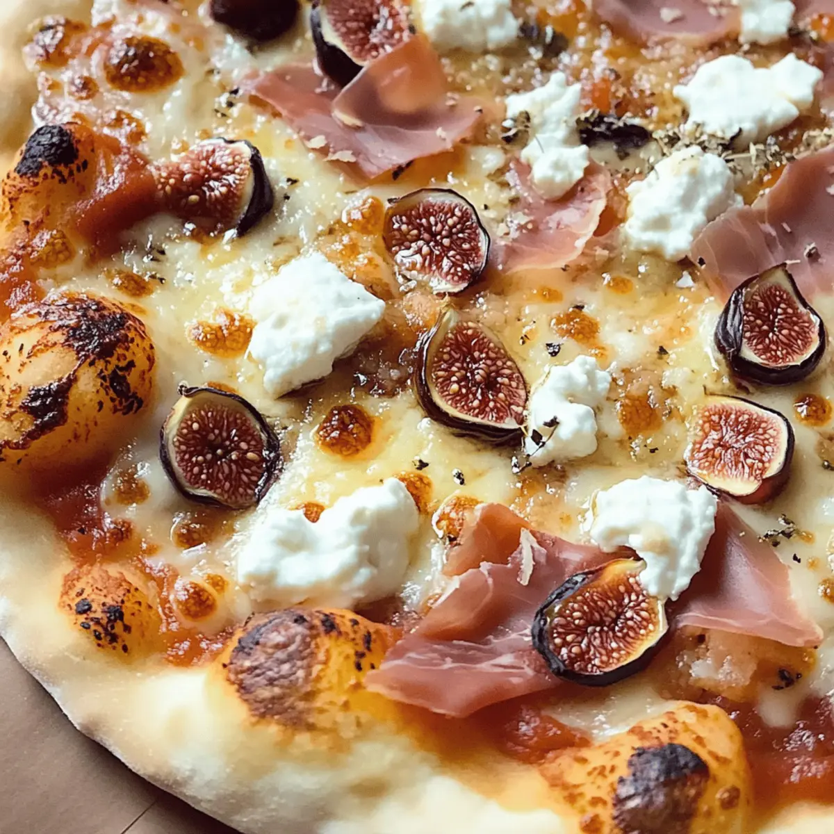 Pizza à la confiture de figues et fromage de chèvre
