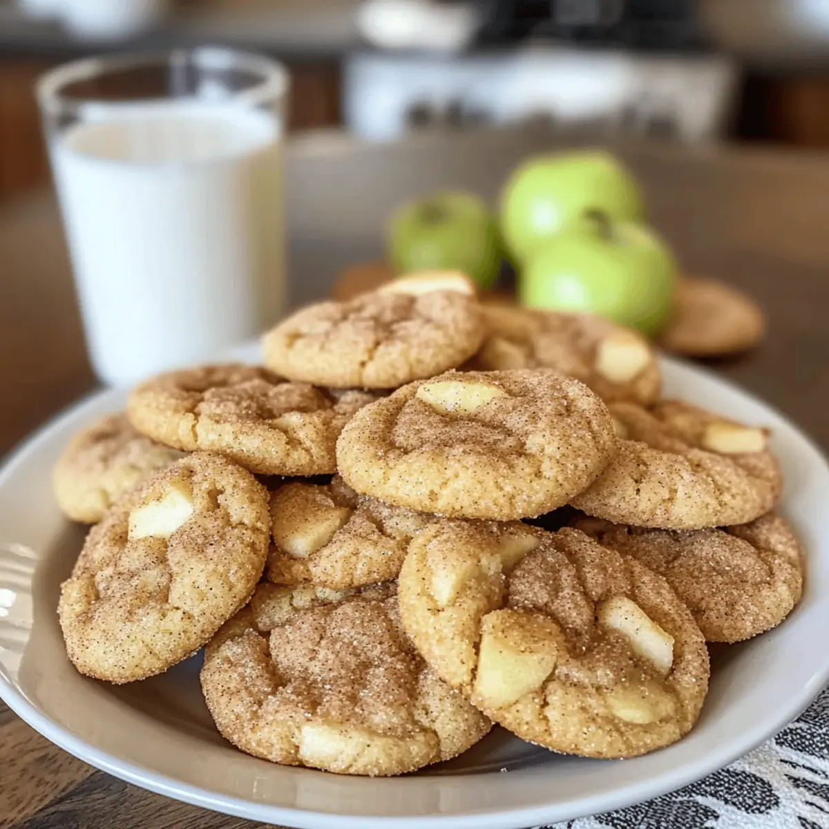 Biscuits Snickerdoodle aux Pommes Épicées et à la Cannelle