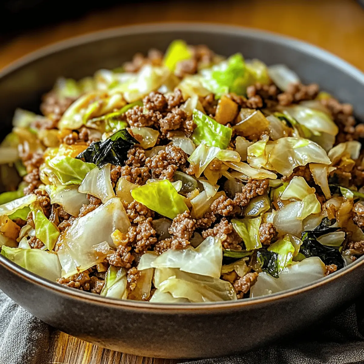 Boeuf haché et chou: Sauté rapide et savoureux