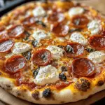 Recette de pizza au miel avec pepperoni et ricotta