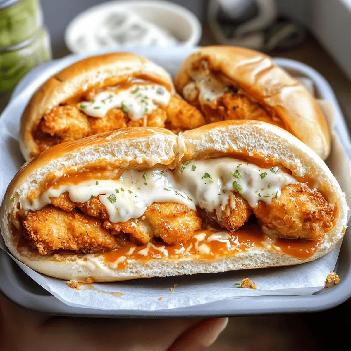 Buns de Poulet Dynamite Fromage à la Maison