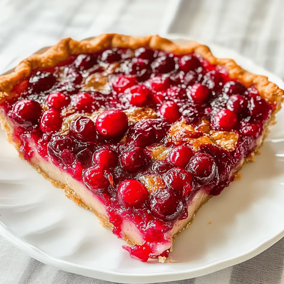 Tarte aux canneberges sans croûte à tomber par terre
