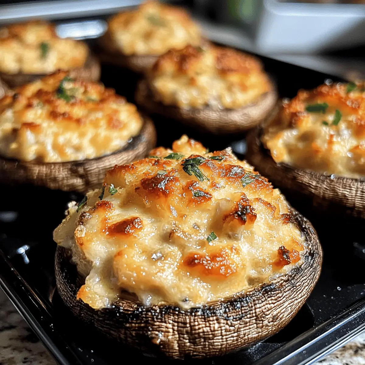 Champignons farcis au crabe irrésistibles
