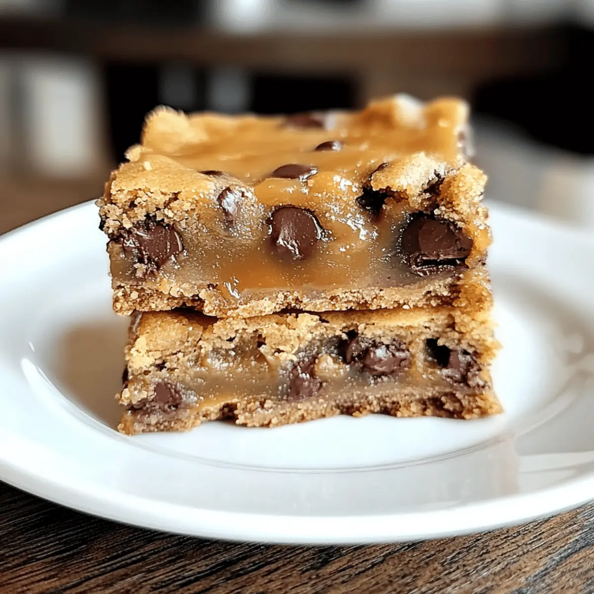 Barres de biscuits au chocolat aux pépites de caramel salé