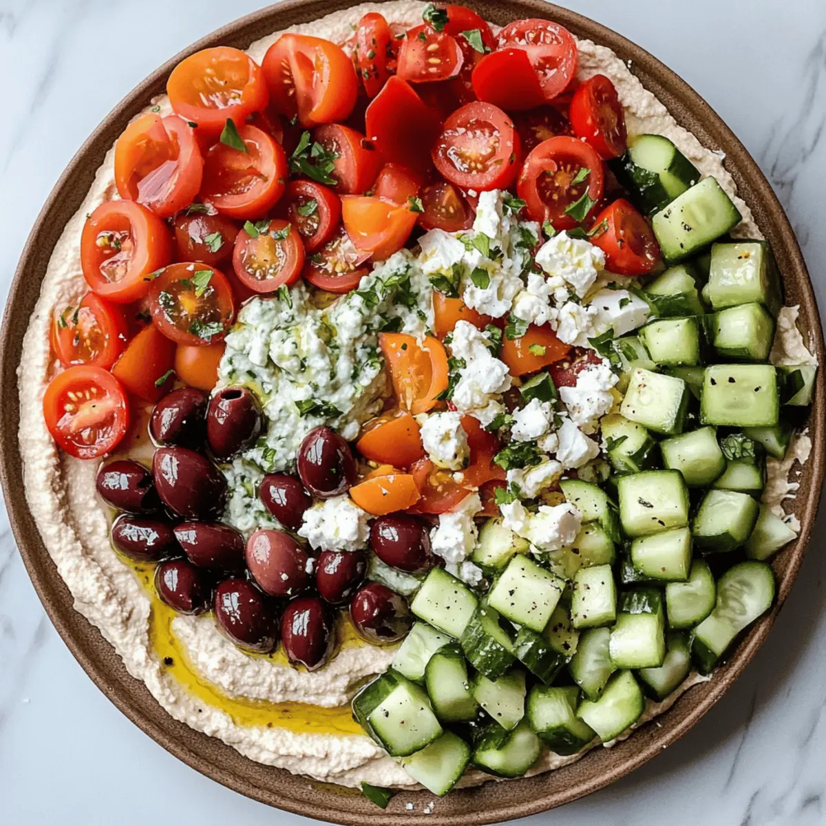Plateau de Houmous Méditerranéen Gourmand et Frais