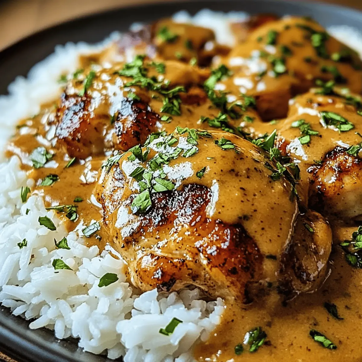 Poulet et Riz Savoureux en Sauce Crémeuse