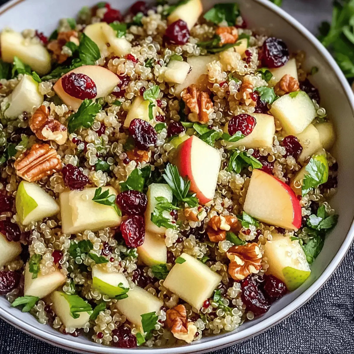 Salade de quinoa aux pommes rapide et savoureuse