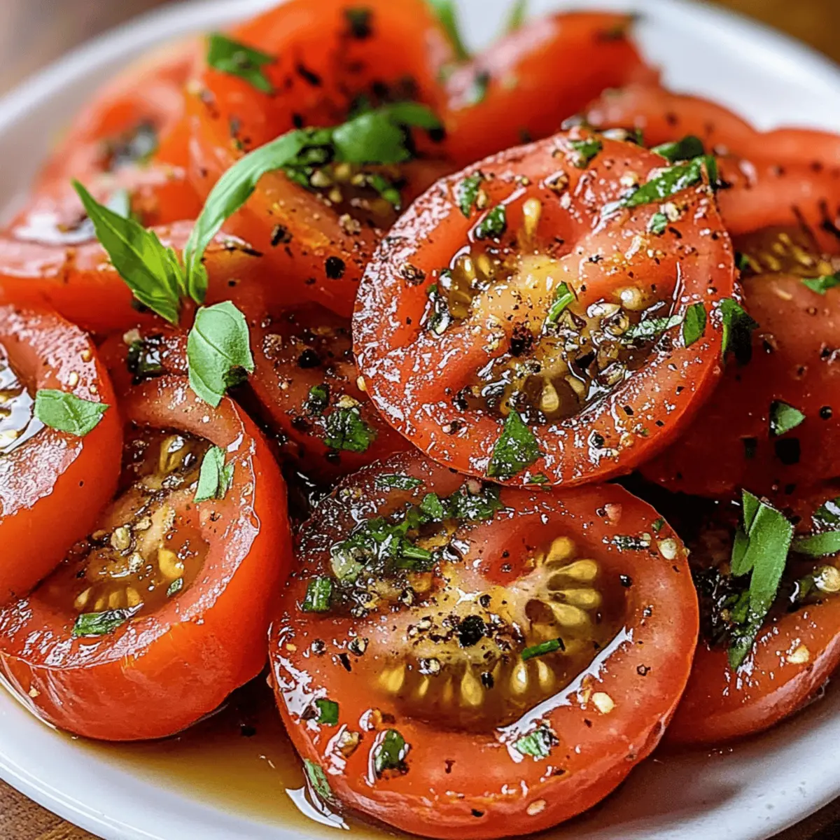 Tomates marinées : le goût frais de l’été