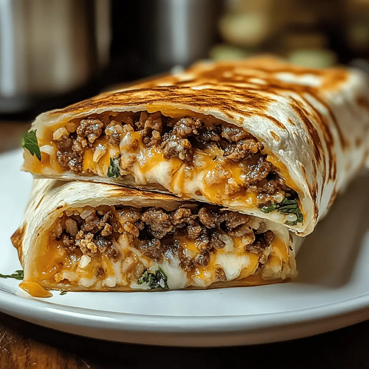 Burrito au fromage grillé rapide et savoureux