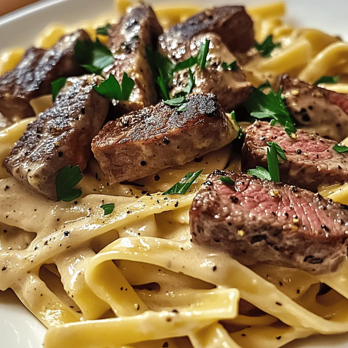Pâtes crémeuses au steak faciles et délicieuses