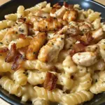 Pâtes au poulet, bacon et ranch