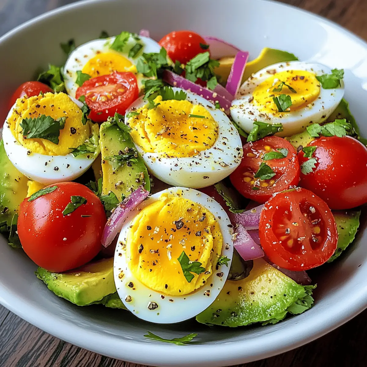 Salade d’œufs et d’avocats pleine de protéines