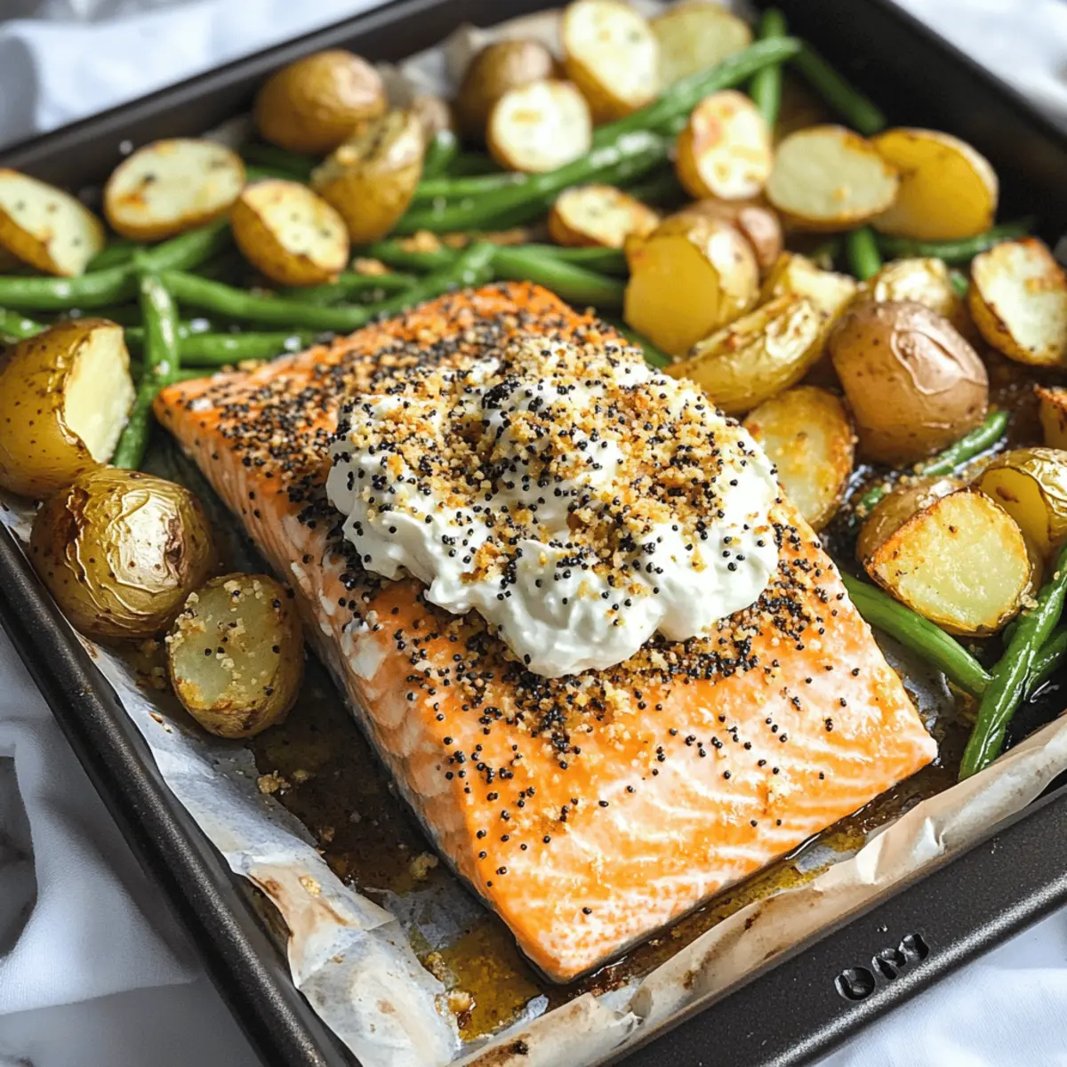 Saumon sur plaque à bagel rapide et délicieux