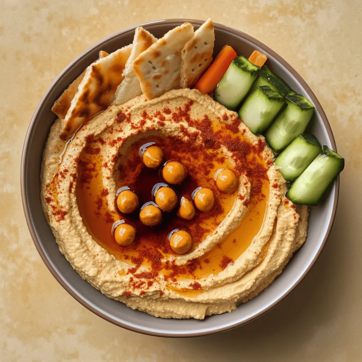 Houmous au miel épicé en 8 minutes