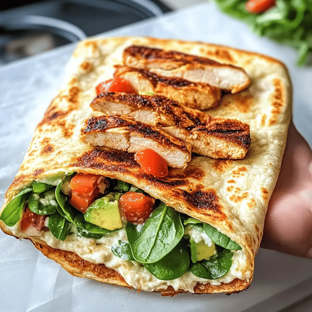 Wraps de fromage cottage sains et savoureux