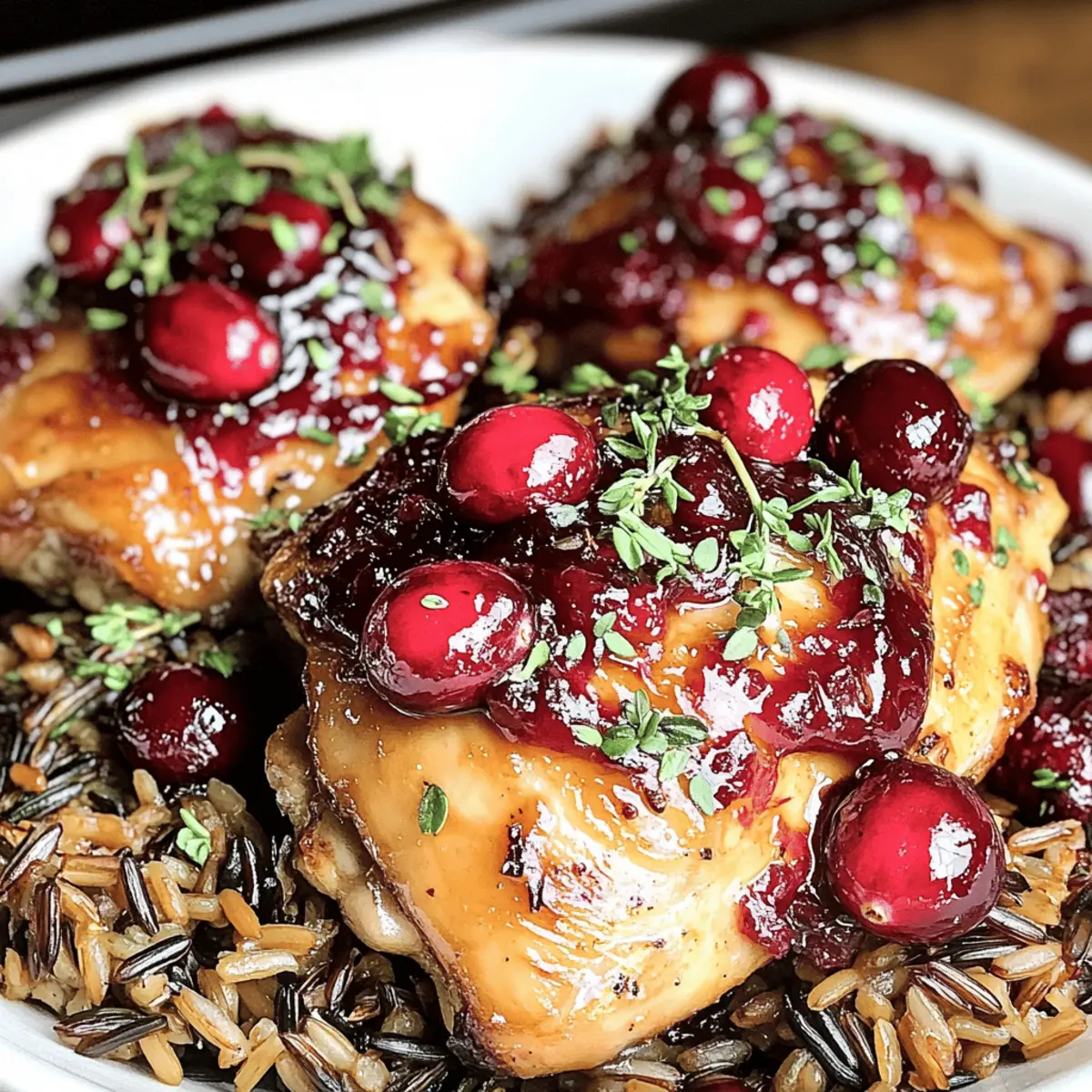 Cuisses de poulet glacées aux canneberges faciles