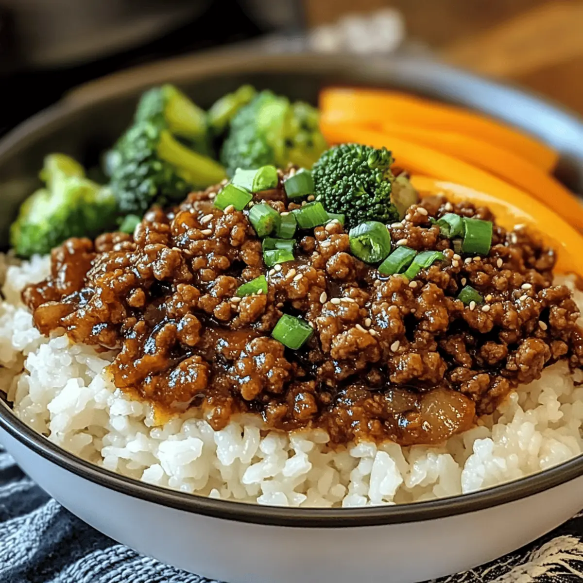 Bol de viande hachée coréenne rapide et savoureux